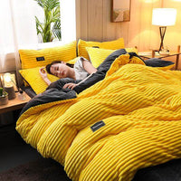 Thicken Corduroy Velvet Bedding Set - Found Essence