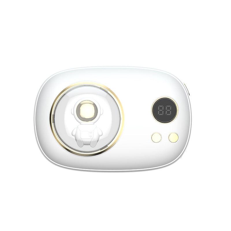 2-in-1 Mini Hand Warmer & Power Bank – Space Number Display, Pocket-Sized Heat & Charging