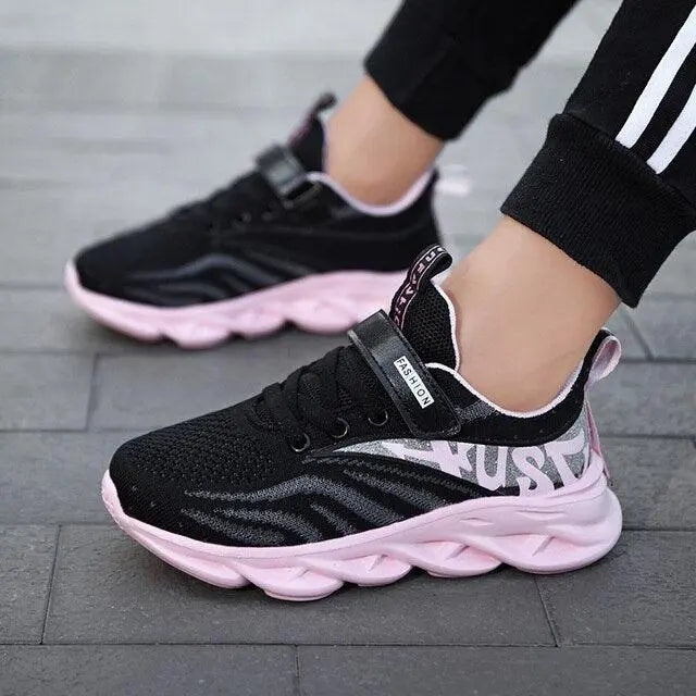 Lace-Up Girls Breathable Running Shoes – Comfort and Style for Active Kids - Found Essence