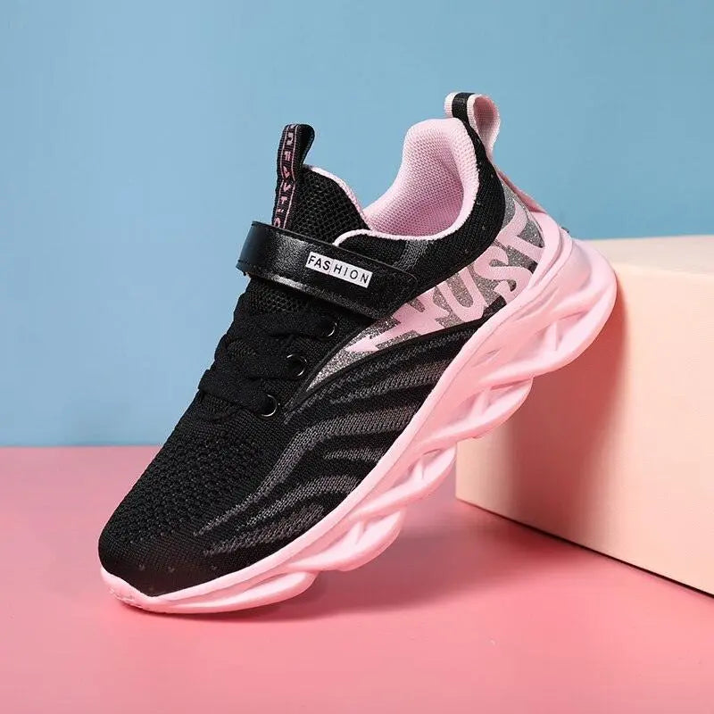 Lace-Up Girls Breathable Running Shoes – Comfort and Style for Active Kids - Found Essence