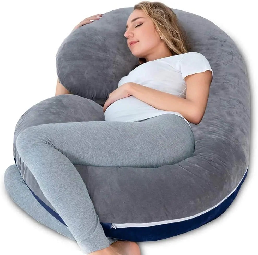 C-Shaped Pregnancy Pillow – Full-Body Comfort & Support - Found Essence