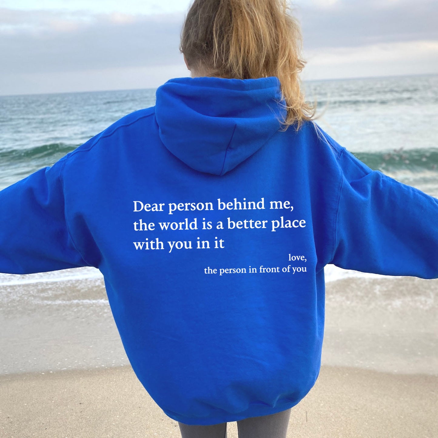 ‘You Are Enough’ Letter Print Hoodie – Soft Drawstring Pullover Jacket
