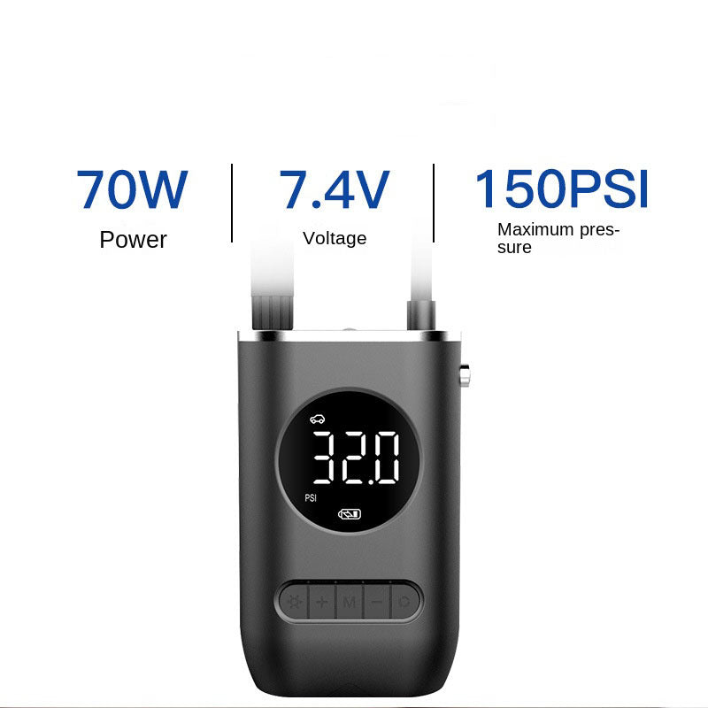 Wireless Portable Electric Tire Inflator – Mini Handheld Air Pump for Cars, Bikes & More
