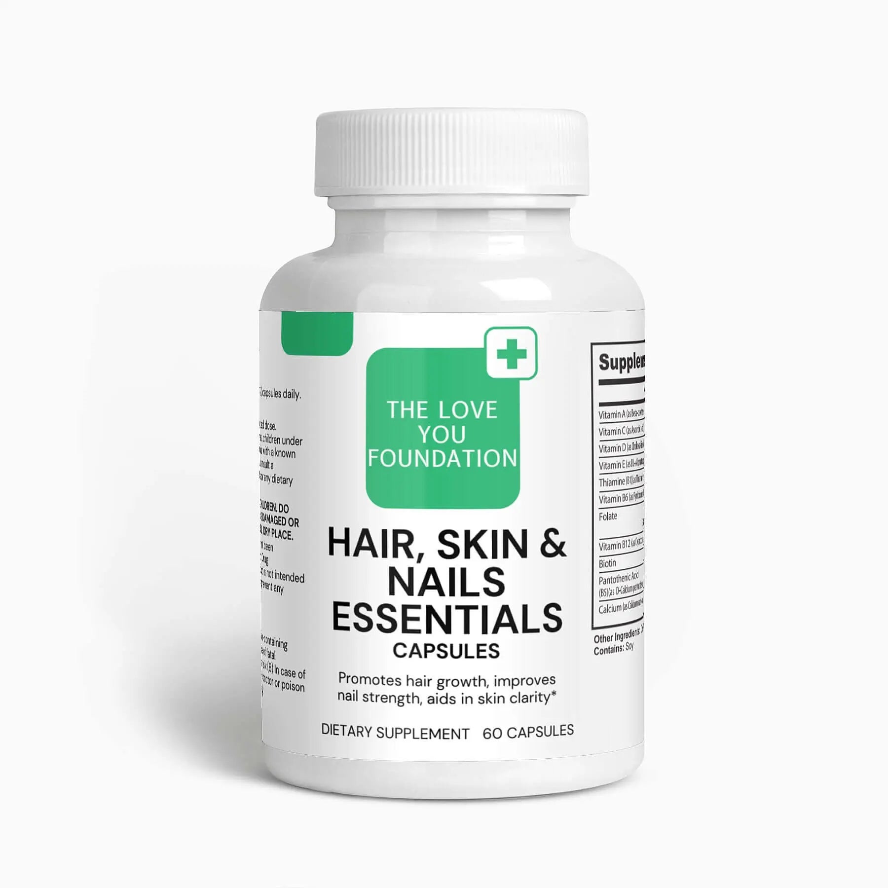 Hair, Skin, and Nails Essentials Supplement – Biotin, Vitamin B6, and Folate for a Natural Glow - Found Essence