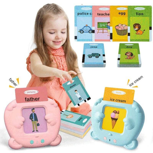 Educational Kids Learning English Toy – Card Reader, 112 or 255 Cards Set for Early Language Development - Found Essence