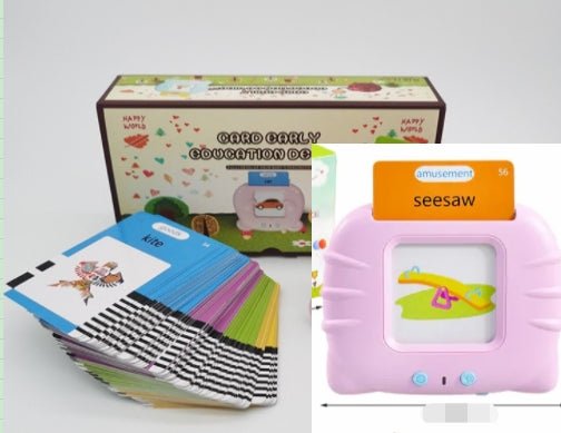 Educational Kids Learning English Toy – Card Reader, 112 or 255 Cards Set for Early Language Development - Found Essence