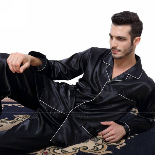 Men’s Luxury Satin Sleepwear Pajama Set – Ultra-Soft, Stylish & Comfortable - Found Essence