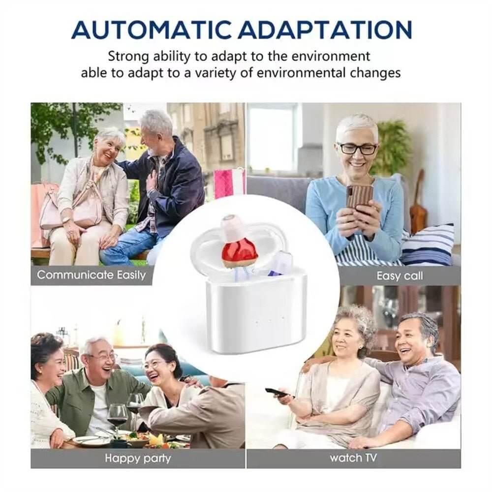 Rechargeable Hearing Aids with Portable Charging Case - Found Essence