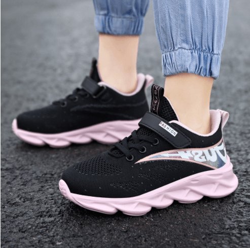Lace-Up Girls Breathable Running Shoes – Comfort and Style for Active Kids - Found Essence