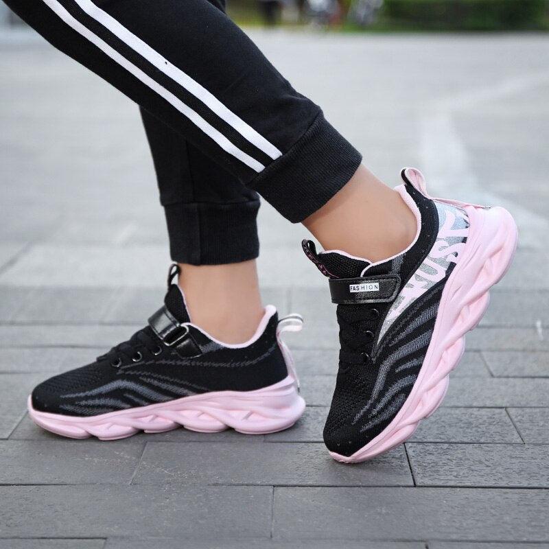 Lace-Up Girls Breathable Running Shoes – Comfort and Style for Active Kids - Found Essence