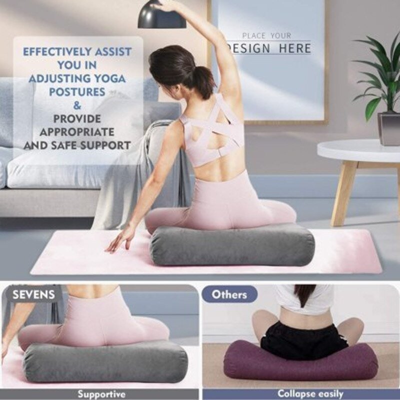 Yoga Bolster Pillow for Support and Comfort - Found Essence